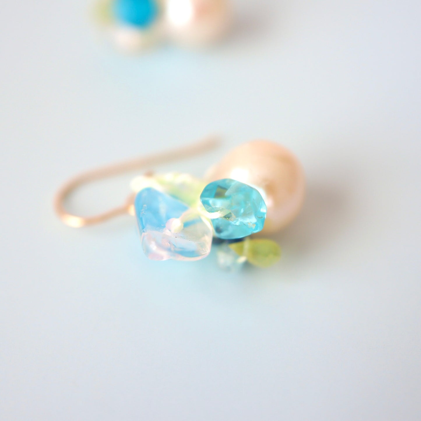 つぶつぶパールピアス(turquoise)