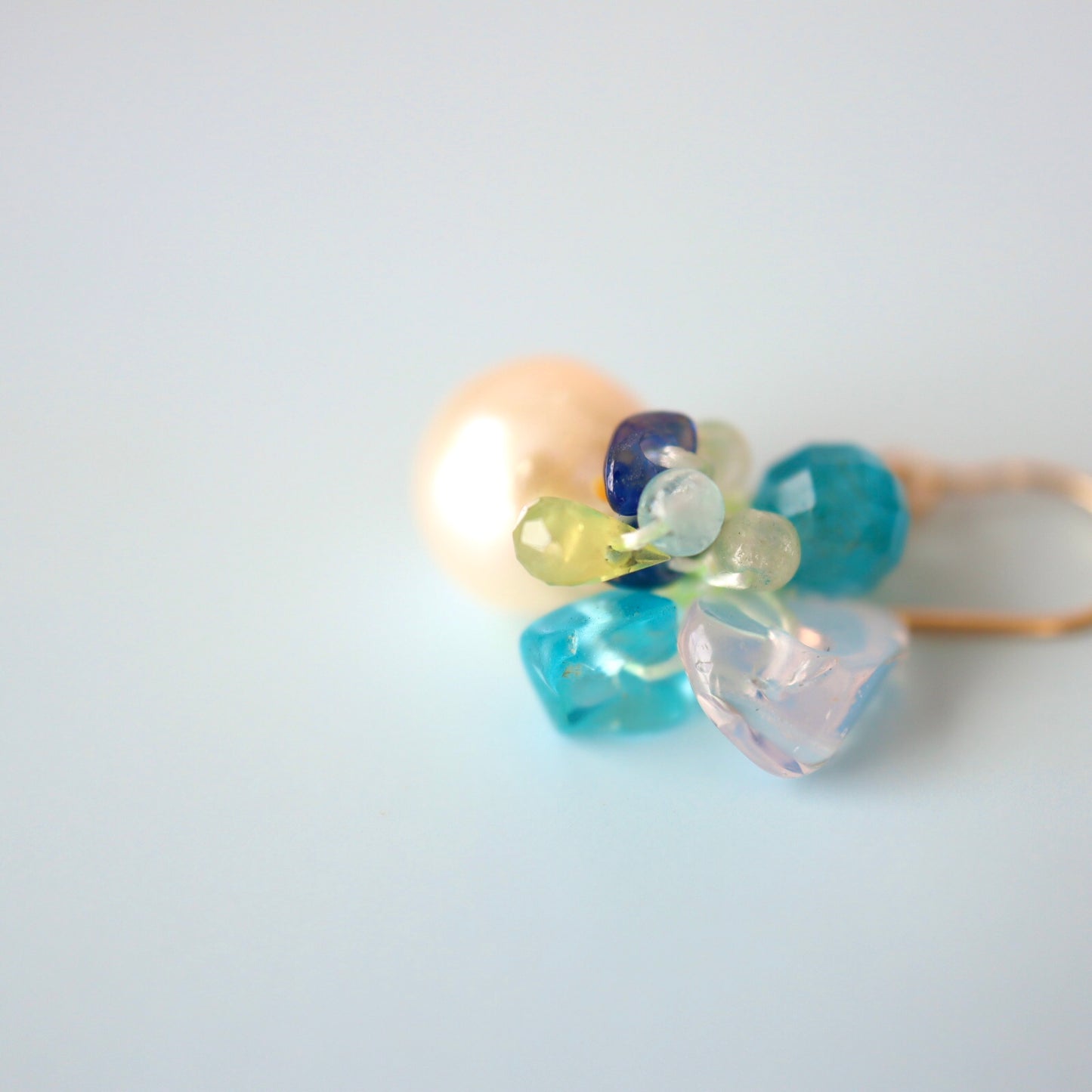 つぶつぶパールピアス(turquoise)