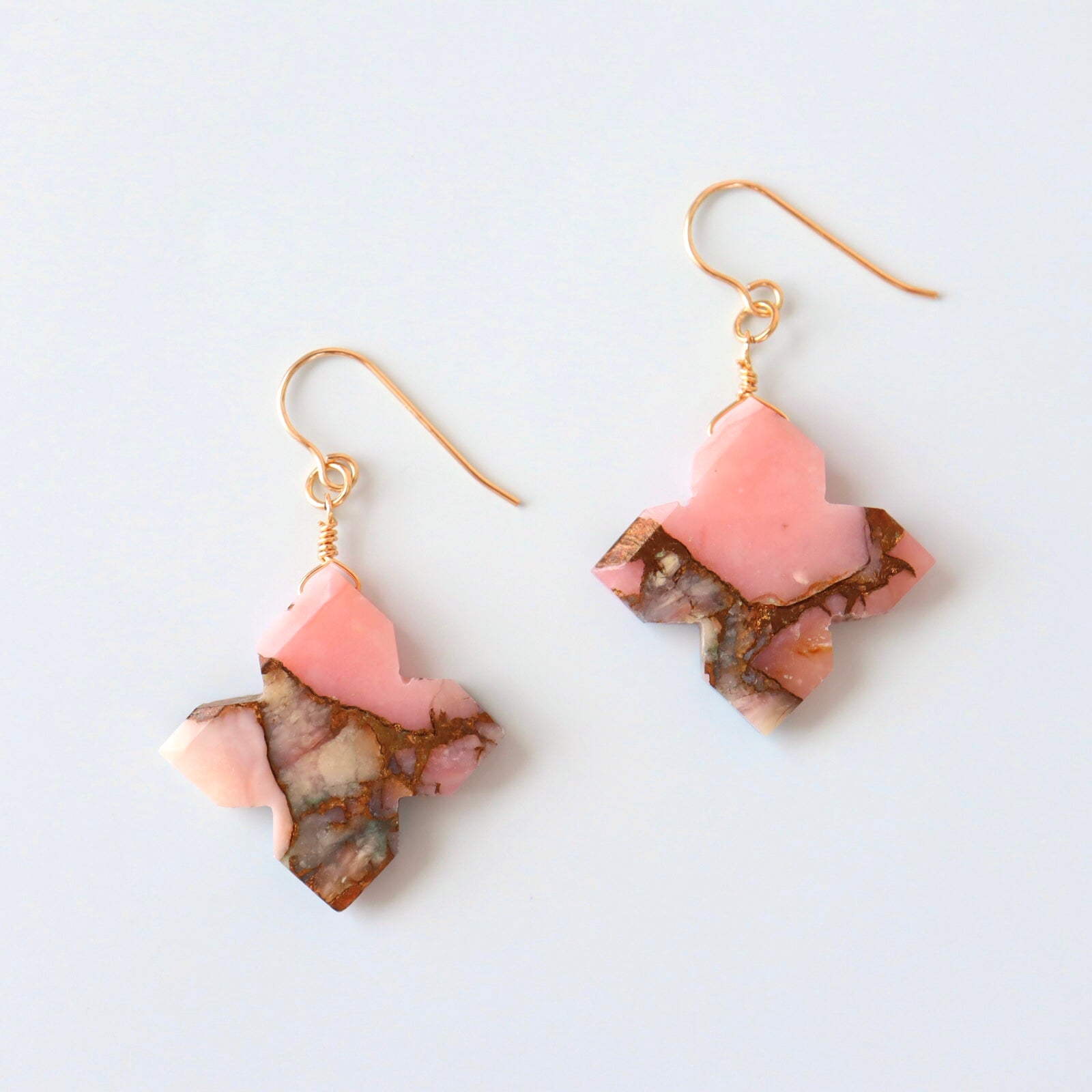 ピンクオパールコッパーピアス – Ayse.accessory